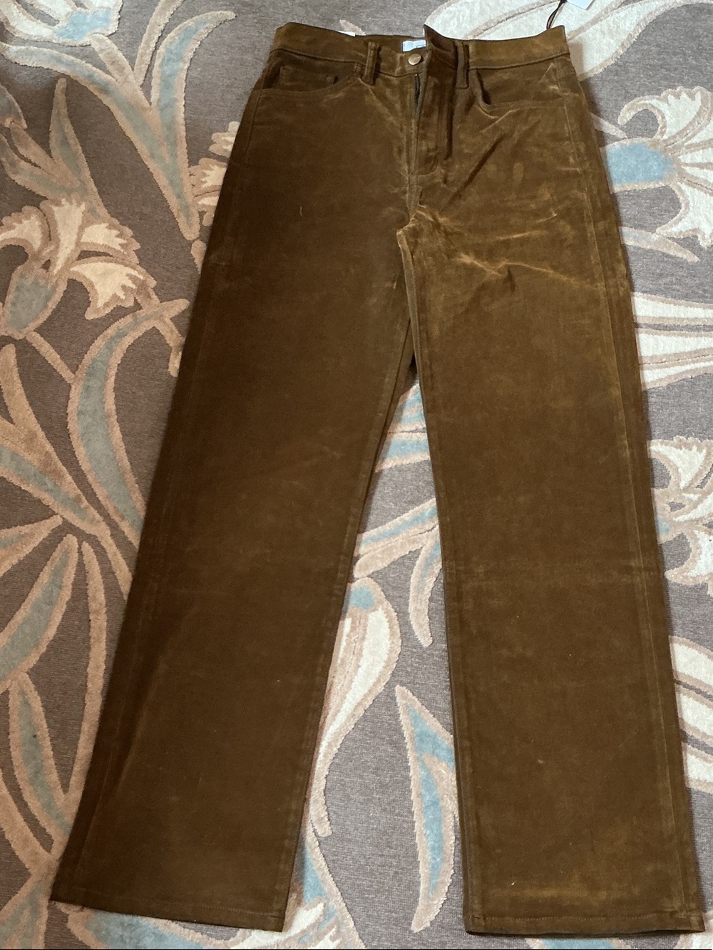 Joe's Jeans Olive-Brown Corduroy Straight Leg Pants